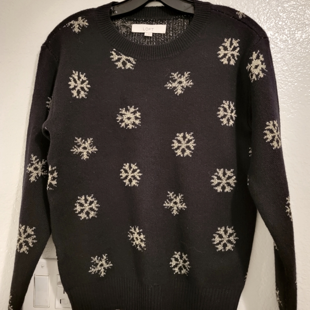 LOFT snowflake sweater